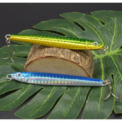 1PCS VIB Iron Plate Fishing Lures Bass Bait Wobbler Artificial Hard Fish Lures Freshwater Sinking Fishing Tackle 30g-9cm