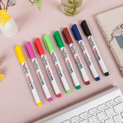 Whiteboard Pen Marker Pen School Office Erasable Meeting Pen Writing Tools 8 Colors Student Childrens Drawing Pen Colored Pens