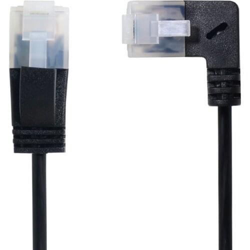 Cablecc UTP Network Cable Patch Cord 90 Degree Cat6a Lan for Laptop Router TV BOX to Cat6 Ethernet Cable RJ45 Right Angled