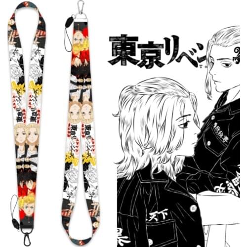 Anime Tokyo Avengers alliance mobile phone lanyard cartoon ribbon key chain long lanyard Cosplay props