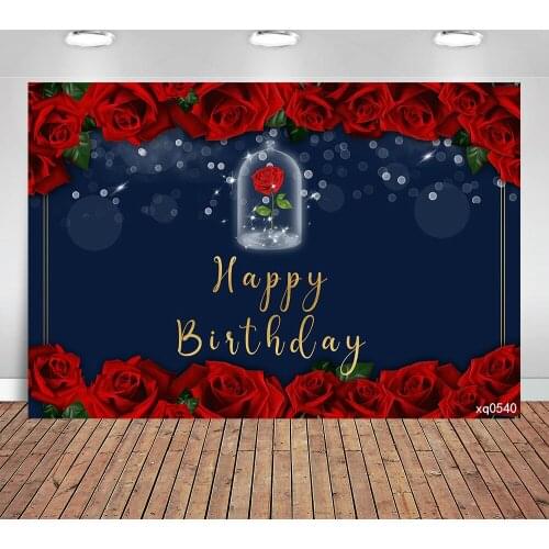 Photography Background Rose Birthday Starry Sky Red Love Backdrop for Photo Studio Photocall Vinyl Background