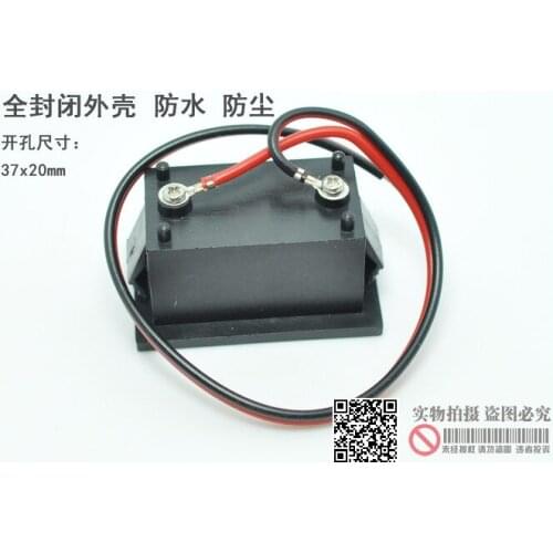 Waterproof Digital Display Electric Car 48V/60V Voltmeter 24V 36V Voltmeter Head Electric Car Voltmeter