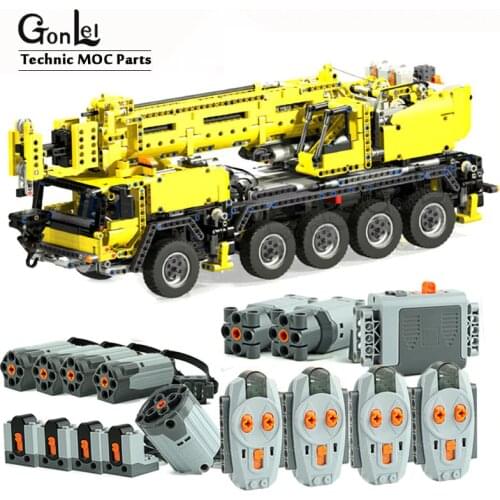 High-Tech MOC-0853 Power Motors Functions Mobile Crane MK II Ultimate 42009 20004 Building Blocks Bricks DIY Toys Kids gift