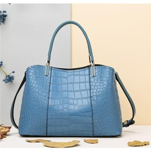 Women Crocodile Pattern PU Leather Handbag Large Capacity Multifunction Lady Tote Female Crossbody Shoulder Bag High Quality