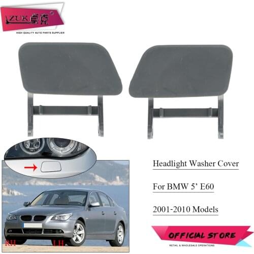 ZUK Headlight Washer Nozzle Cover With Bracket Lever For BMW E60 520 523 525 528 530 535 540 545 550 M5 Front Bumper Washer Cap