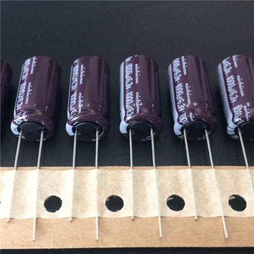 10pcs 1000uF 6.3V NICHICON PM Series 10x20mm 6.3V1000uF Super Low Impedance Long Life Aluminum Electrolytic capacitor