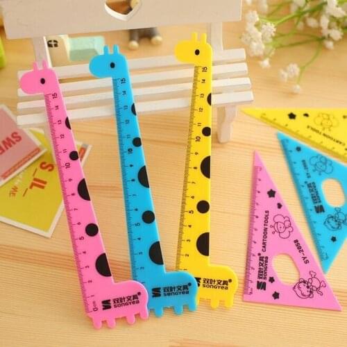 12packs/lot Cute Creative Cartoon Design Rulers Gift For School Supplies Stationery Students DIY Tools Stationery Free Shipping
