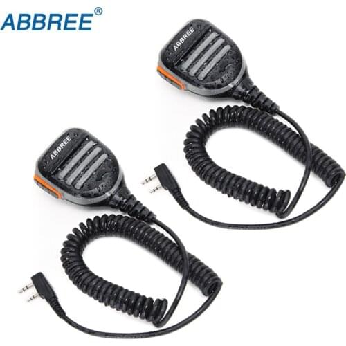 2pcs ABBREE AR-780 Speaker Mic Handheld Microphone For Kenwood Baofeng MD-380 UV-5R UV-82 uv5r UV-S9 BF-UVB3 Plus Walkie Talkie