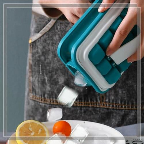 2In1 Water Bottle Silicone Ice Ball Mold Foldable Leakproof Cap Frozen Drink 36 Cell Ice Cube Making Mould Bar Home Kitchen Tool