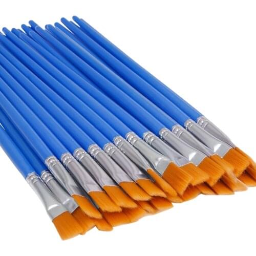 200 Pcs Flat Paint Brushes Small Brush Bulk for Detail Painting Craft Watercolor