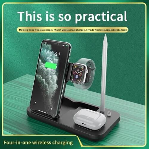 15W Wireless Charger For iPhone Charging Dock For Apple Watch Charging Stand For Airpods