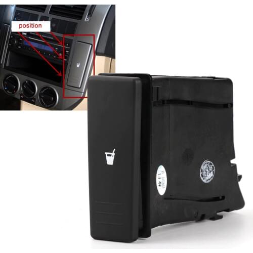 TAIHONGYU Black Center Console Water Drink Cup Holder 6Q0 858 602 E Fit For VW Polo 9N 2002 2003 2004 2005 2006 2007-2010