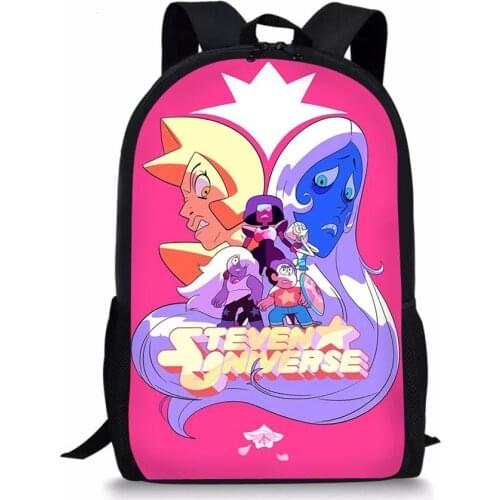 HALYUNASC Childrens School Backpack Steven Universe Pattern Kids Backpack Cartoon Anime Toddler Boys Girls School Book Bags