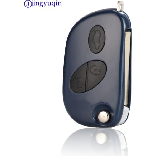 Jingyuqin 3 Button Remote Key Case Fob For Maserati Gran Turiso Quattroporte Uncut Blade
