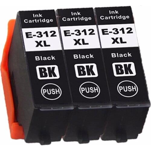 INK WAY 3x Black With Latest Chips Compatible Remanufactured ink cartridge for T312XL, Black Ink Cartridge, High-capacity