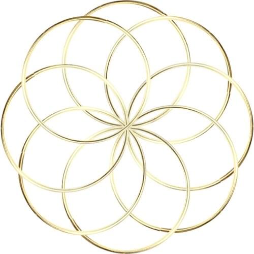 5cm-40cm DIY Craft Dream Catcher Rings Handmade Macrame Gold Metal Hoops 9/10pcs Macrame Floral Home Wind Chime Hanging Decor