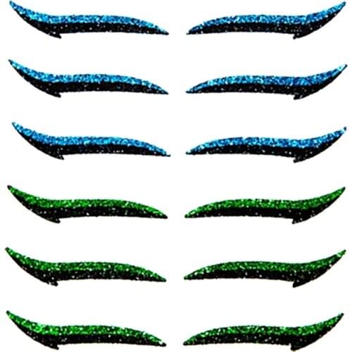 6 Pairs Reusable Eyeliner Stickers Makeup Double Eyelid Tape Self-Adhesive Eye Line Strip Shiny Eyeliner Stickers