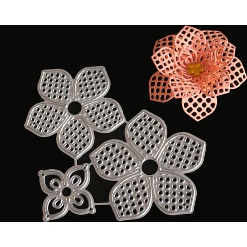3D Hollow Flower Metal Cutting Dies For DIY Scrapbooking Card Making Album Stencil Embossing Die Cuts Clear Stamps And Die 2019
