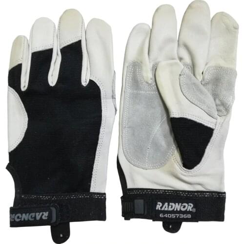 Mens Heavy Duty Durable Goatskin With Split Extra Protective Palm And Thumb Mechanics Leather Work Gloves