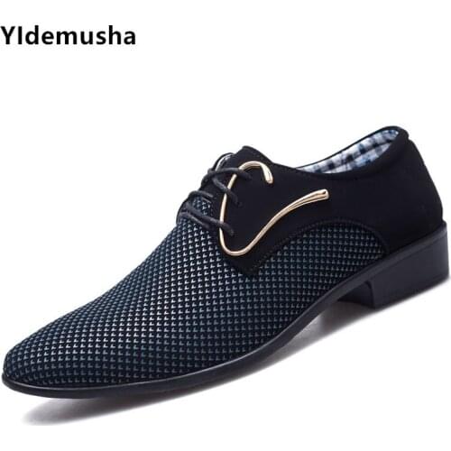 2019 Spring autumn Men Shoes Breathable PU Leather Men Shoes Casual Fashion Low Lace-up Shoes Flats Zapatillas Hombre Plus Size