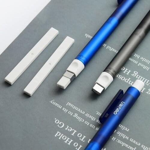 Pen-shaped Retractable Eraser Set Rubber Refill Telescopic Stationery Writing Learning Gifts School Supplies