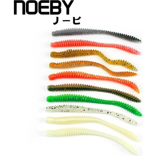 NOEBY 6 pcs/lot Soft Lure 120mm/3.5g Lure Bait Smell Soft Worm Swimbait Artificial Lure Luminous Earthworm Bass Fishing Lures