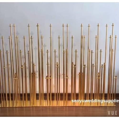 New style Hot selling Wedding center piece tall gold mental wedding candelabra Wedding centerpiece decorative items senyu01252
