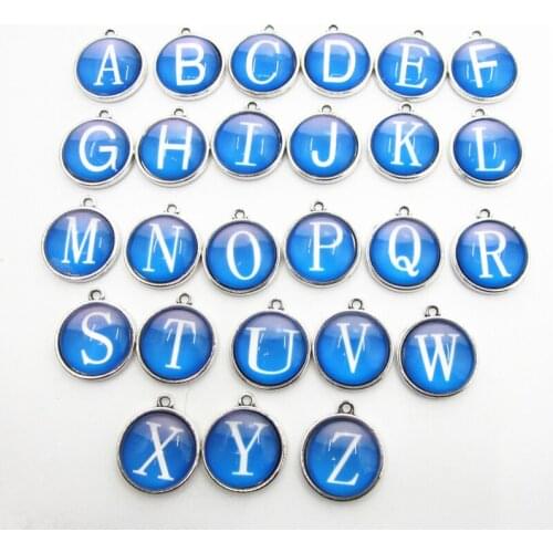 26pcs wholesale alphabet A-Z Letters charms Hanging dangle charms for bracele/pendant jewelry accessory letters charm