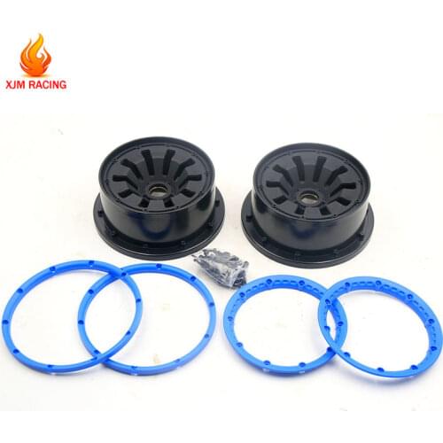 Plastic Front Rear Wheel Hub Assembly Kit with Hub Ring for 1/5 HPI ROFUN ROVAN KM Mcd Gtb Racing BAJA 5B SS RC CAR TOYS PARTS
