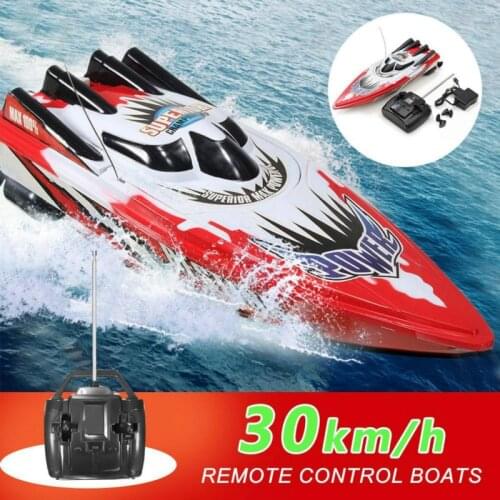 Rc Boat 30km/h Children High Speed Rowing Rechargeable Battery Waterproof Electric Rc Boat Toy Birthday Childrens Gift