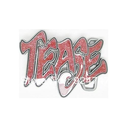 TEASE - RED SPARKLE ENAMEL LADIES BELT BUCKLE