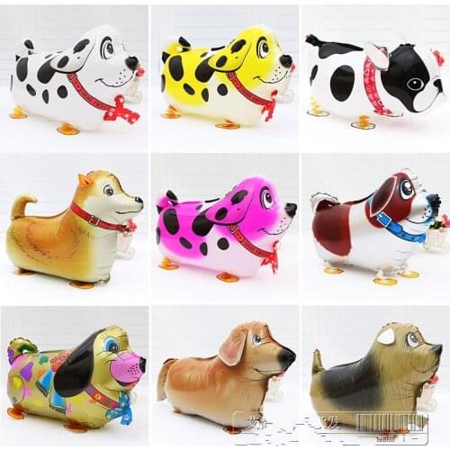 18 Inch Walking Pet Animal Dachshund Helium Aluminum Foil Balloon Cute Kids Baloon Toys Gifts For Christmas Wedding Birthday