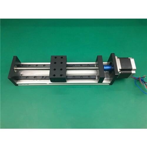 High Precision CNC GX 80*50 1204 Ballscrew Sliding Table effective stroke 100mm+1pc nema 23 stepper motor axis Linear motion