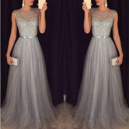Sexy Sequin Patchwork Dress 2020 Evening Party Sleeveless O Neck Long Belt Slim Elegant Summer Dress Women Maxi Mesh Vestidos