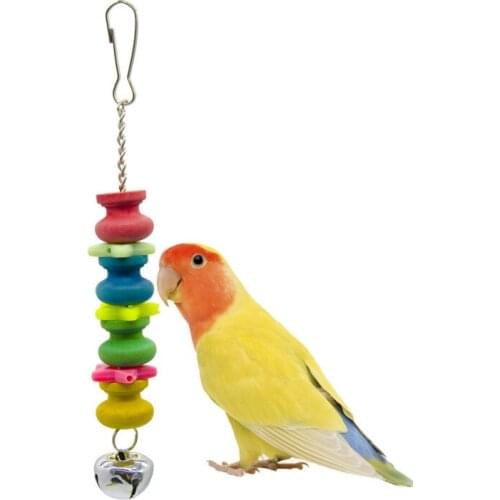 1PCS Parrot Toy Pet Bird Toy Acrylic Five-pointed Star Bite String Hanging String Birdcage Decoration