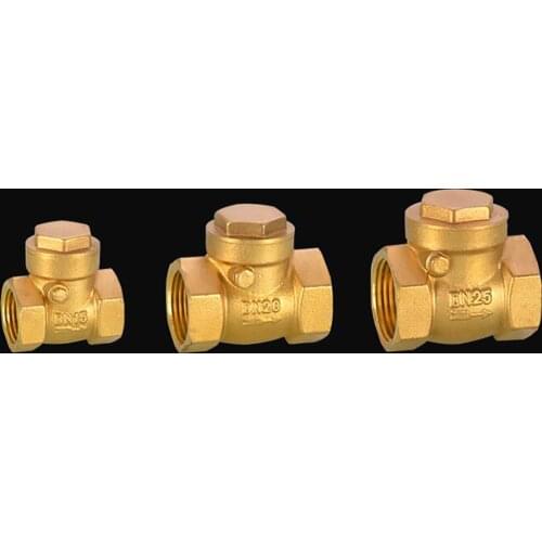 1pcs 1/2" 3/4" 1" BSP Female Thread Brass Swing Check Valve One Way Non-return Valve Water Pipe Fittings