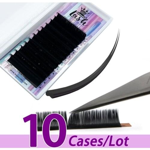10case/lot Factory price flat ellipse eyelashes maquiagem split tips ellipse shaped natural light magnetic matte ellipse lashes
