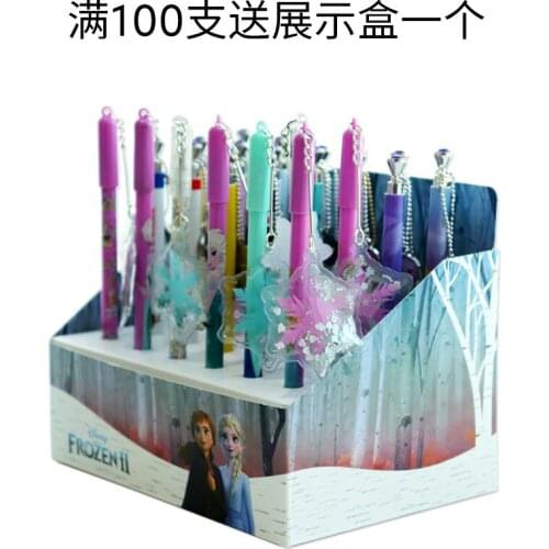10pcsDisney Frozen Character Snowflake Pen Cute Gel Pen Cartoon Student Writing Stationery Black Pen School Office Sign Pen Gift