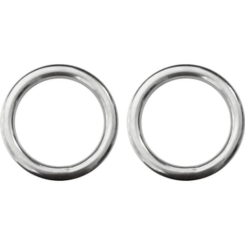 2pcs 6 x 35mm 316 Stainless Steel O Round Rings Circle Craft Webbing Boat Dive Scuba Accessories