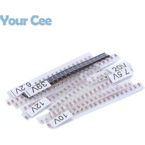 280Pcs ZMM SMD Regulator Zener Diode Package 3V-39V LL34 1206 14 Kinds*20 Pcs