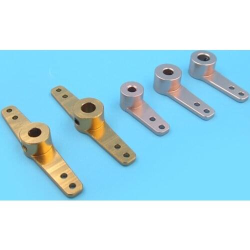 3mm 4mm 5mm Servo Arm Horn Aluminum Alloy Landing Gear Suspension Arm Dual Way Servos Steering Arms for RC Aircraft Fixed-wing