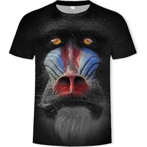 3D Orangutan T Shirt Men/Women Newest Animal 3D T Shirt Monkey Short Sleeve Male Summer Tops Tees 5XL Tshirt Camiseta Masculina