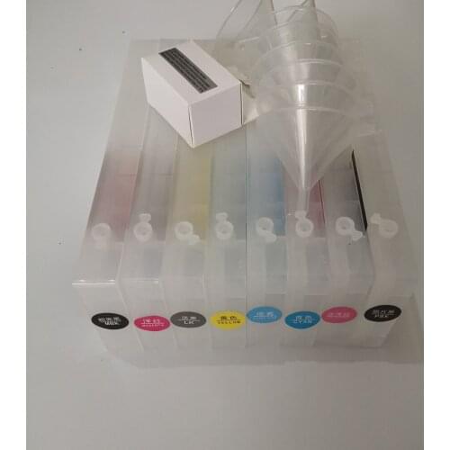 7800 9800 refillable cartridge with resettable chip with chip resetter for epson stylus 7800 9800 ink tank