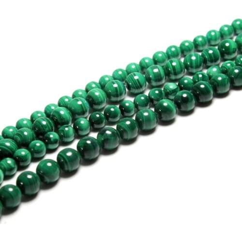 AAA+ Natural Top grade Malachite Semi-precious Stone beads For Jewelry Making DIY Material 4/ 6/8/10/12 mm Strand 15.5