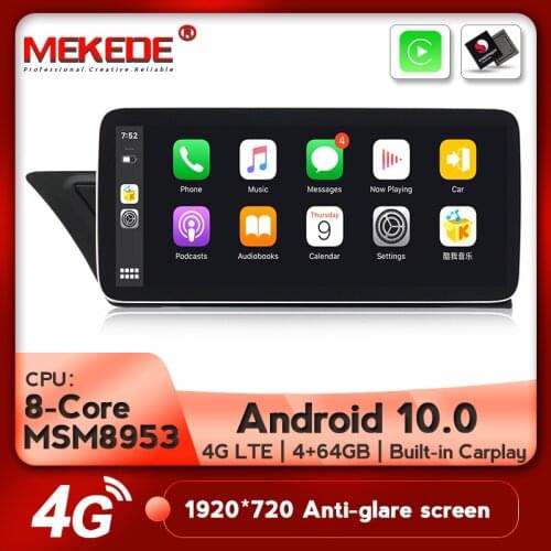 MEKEDE Android 10.0 System Car Screen Player For Audi A4 B8 A5 2009-2017 GPS Navi Multimedia Stereo 4+64G RAM WIFI Google BT IPS