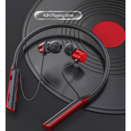 96 Hours Endurance Bluetooth Headphone IPX5 Bass Wireless Headphones with Mic Stereo Neckband Earphones Sport Headset TF Card