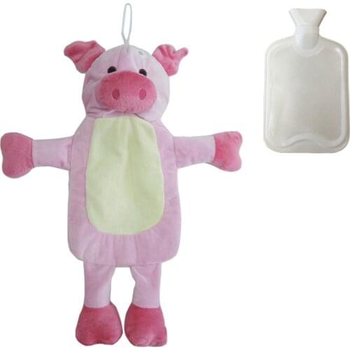 Hot Water Bottle with Cute Cartoon Plush Soft Animal Shape Covers Hand Warmer Winter Supplies SDF-SHIP