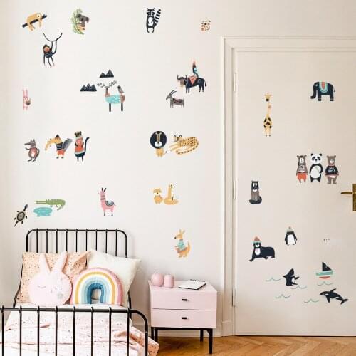 Funlife Baby Baby Bedroom Decoration Cartoon Renovation Stickers Shop Layout Stickers Animal Models Home Decoration Stickers