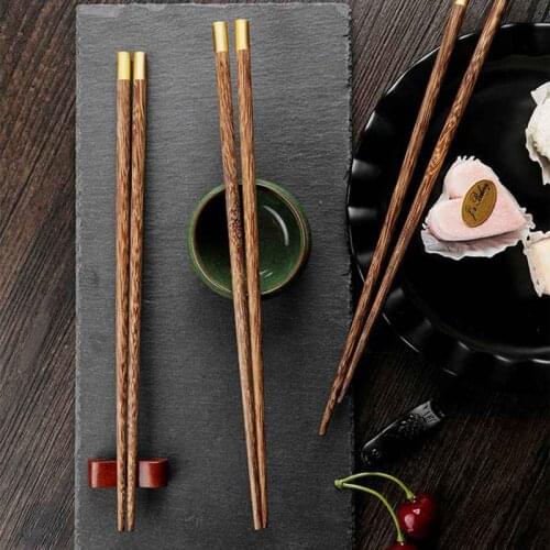 Chicken Wing Wooden Chopsticks Japanese Solid Wood Non-slip Anti-mold Wooden Flat Top Blessing Chopsticks
