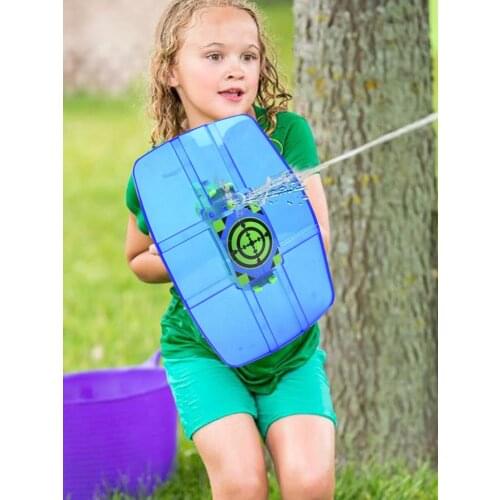 21cm Children Shield-shaped Water Spray Toy Outdoor Water Spray Toy Outdoor Party Games Beach Party Supplies